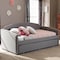 Baxton Studio Lanny Grey Arched Back Sofa Twin Daybed with Roll-Out Trundle Bed 125-6841 - alternate 9